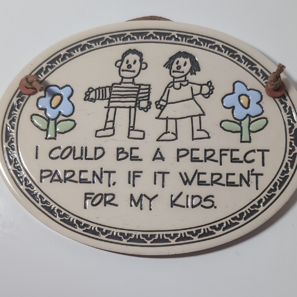 Trinity Pottery,Wall Plaque, Perfect Parent